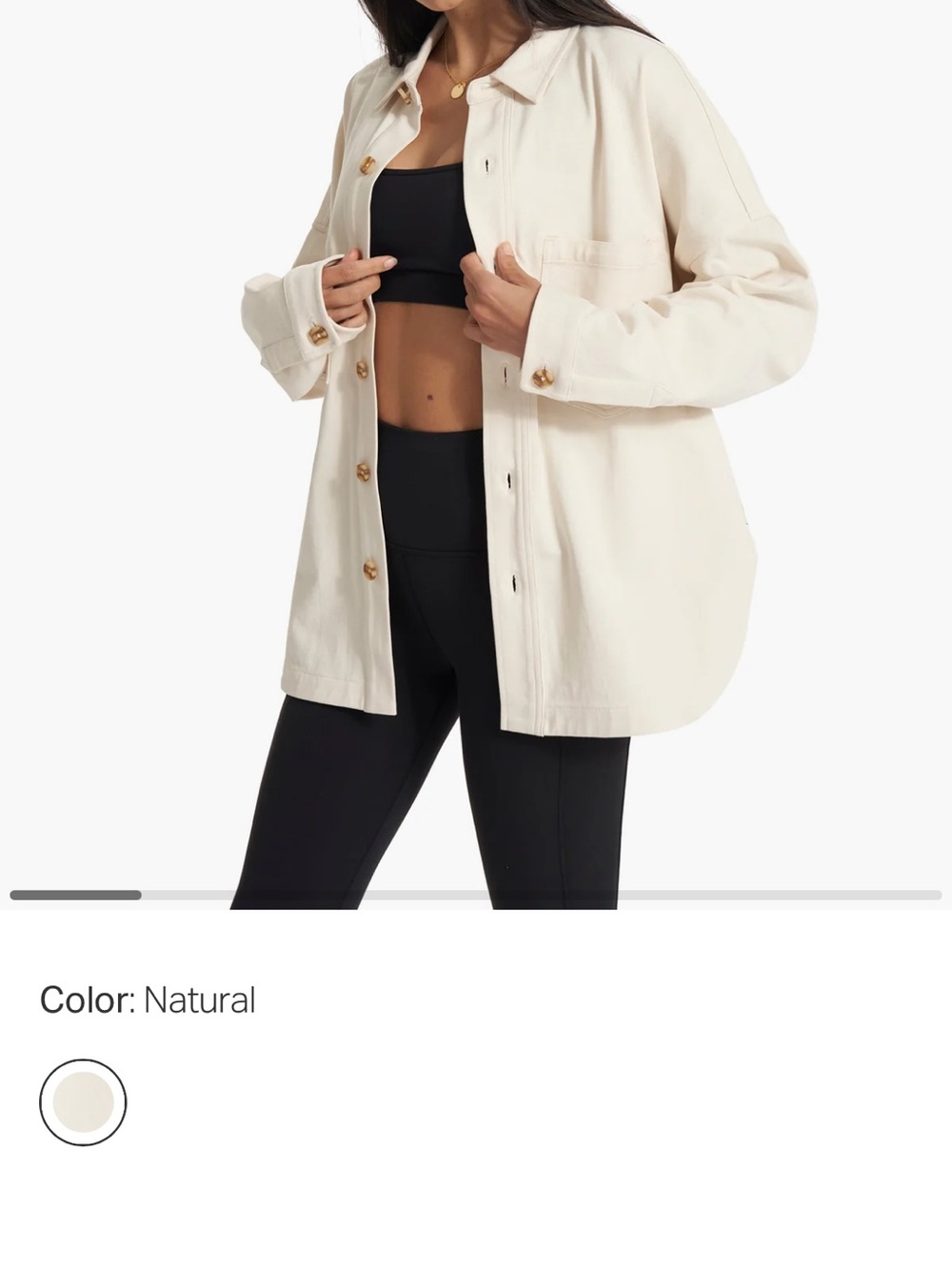 Vuori Mackenzie Shirt Jacket | Natural | M/L